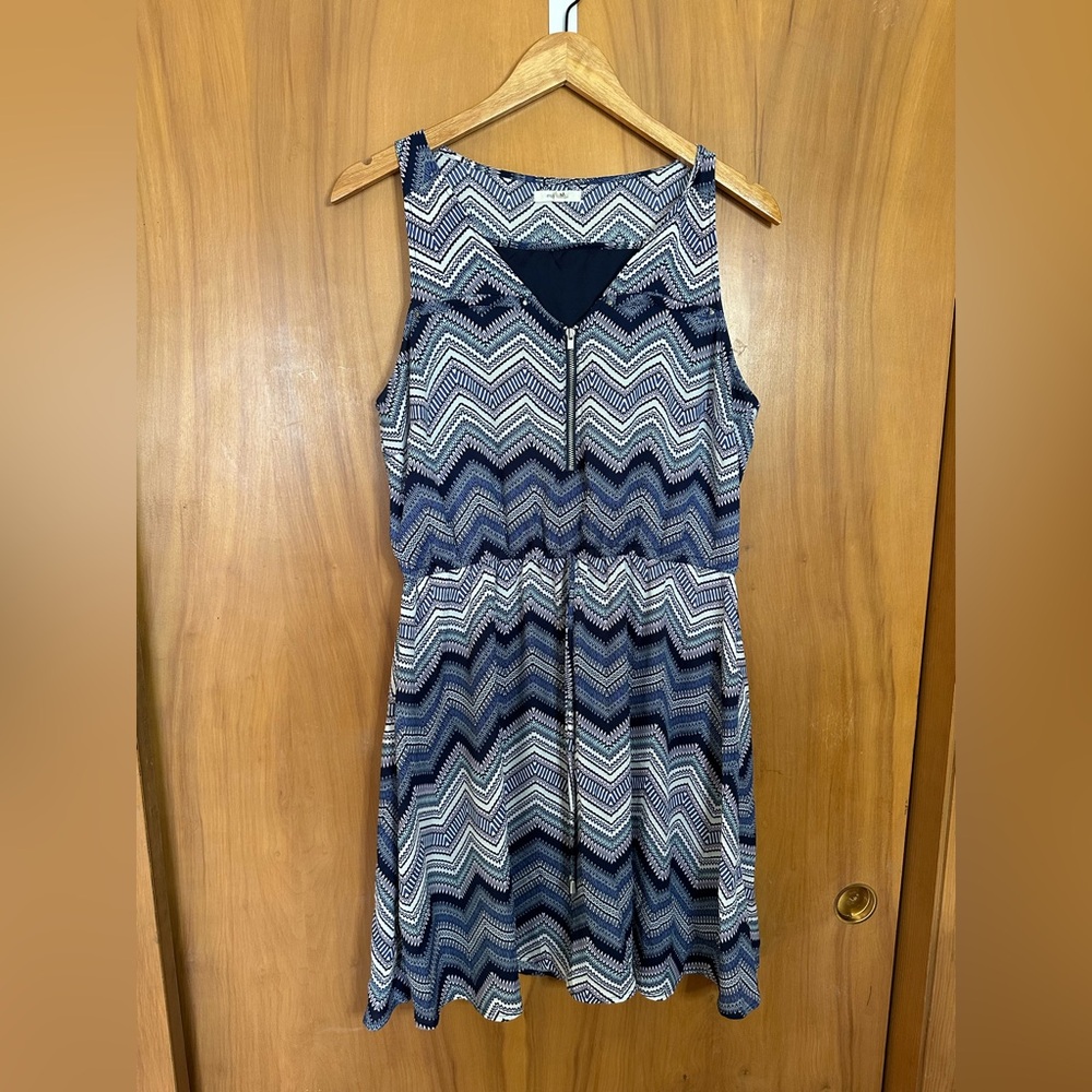 Maurices blue/purple dress with zipper detail